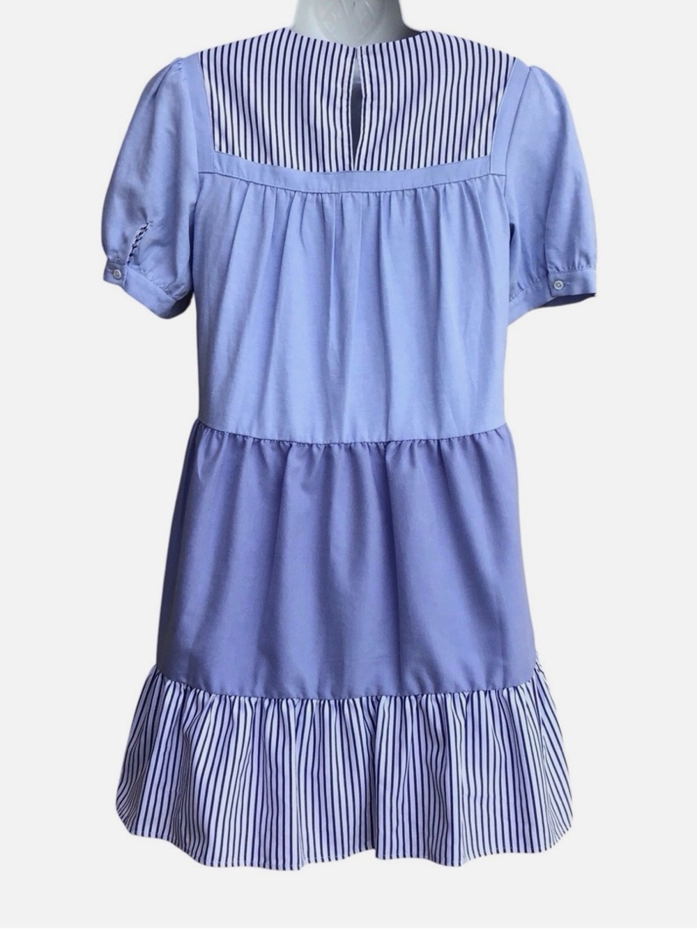 Tuckernuck Pomander Place Blue Striped Quinn mini Dress L - Picture 4 of 8